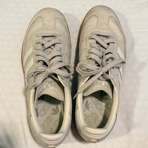 Adidas Light Gray and White Sneakers